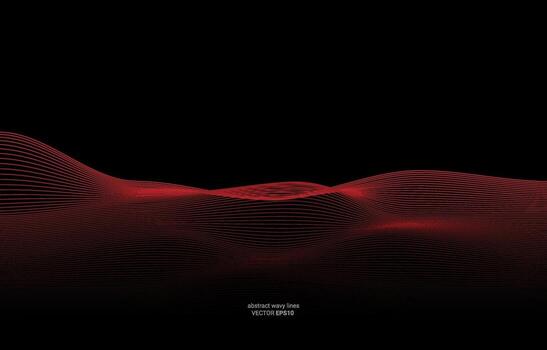 Abstract Wavy Lines Background Illustration Vector Image