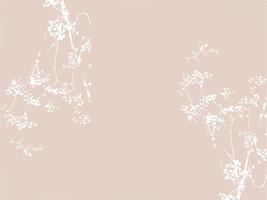 Floral rustic background with hand drawn doodle flowers vector