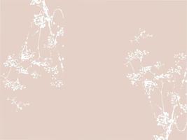 Floral rustic background with hand drawn doodle flowers vector