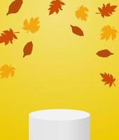 Autumn sale season theme display background. vector