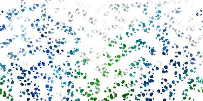 Light blue, green vector backdrop with chaotic shapes.