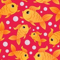 Seamless pattern with fishes vector