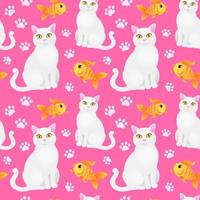 Seamless pattern with cats vector