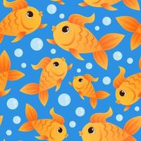 Seamless pattern with fishes vector