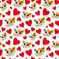 Seamless pattern with cats vector