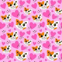 Seamless pattern with cats vector