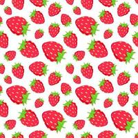 Seamless strawberry pattern vector