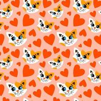 Seamless pattern with cats vector