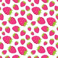 Seamless strawberry pattern vector