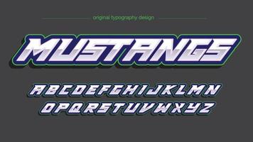 chrome vibrant futuristic sports typography vector