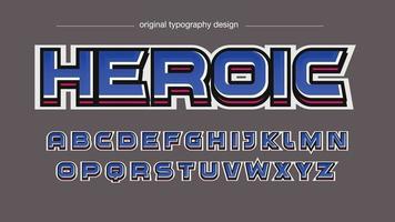 Blue and red  modern gaming sports typography vector