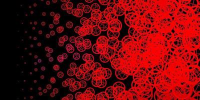 Dark Pink, Red vector template with esoteric signs.
