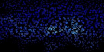 Dark BLUE vector template with esoteric signs.