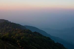 Beautiful layers mountain of background photo