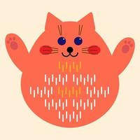 cat funny pattern background for  kid t shirt print or nursery poster