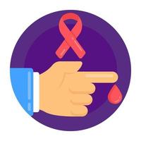 HIV Care and Awareness ribbon vector