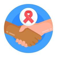 HIV Care and Awareness ribbon vector