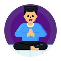 yoga y meditacion vector