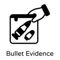 Bullet Evidence bag vector