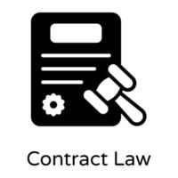 Contract Law and agreement vector