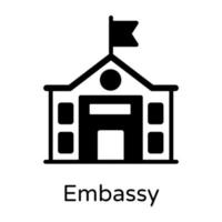 Embassy Government building vector