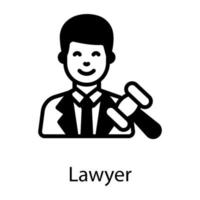 Lawyer and advocate vector