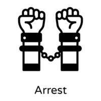 Arrest and Handcuffs vector