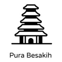 templo pura besakih vector