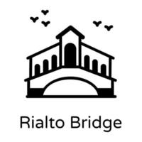 arquitectura del puente de rialto vector