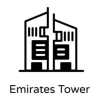 Emirates Dubai  Tower vector