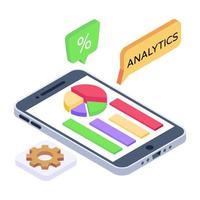 online Mobile Analysis vector