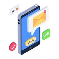 Mobile Mail Loading vector