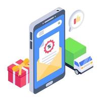 Mobile Mail Loading vector