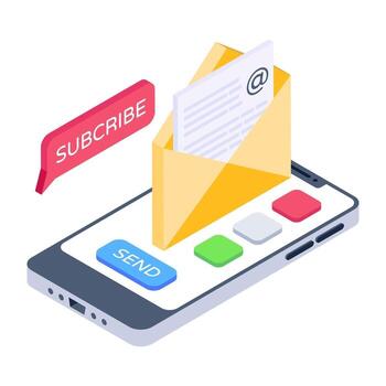 Mobile Mail Loading vector