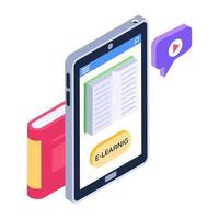 Mobile Books App vector