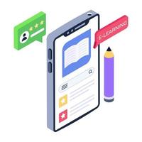 Mobile Books App vector