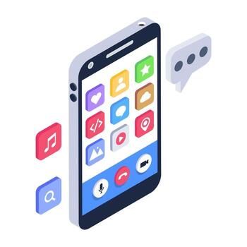 Mobile  Learning Interface vector