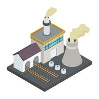 Production and Industrial  Plant vector