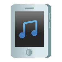 Mobile Music Player vector