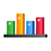 Bar Graph and statistics vector