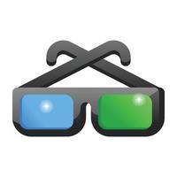 3d Glasses cinema vector