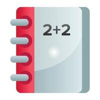 Math Note book vector