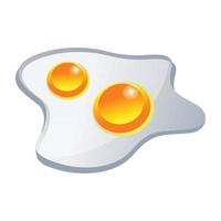 Fried Eggs and Meal vector