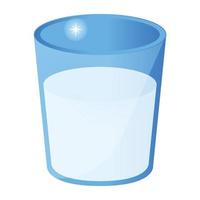 vaso de bebida de leche vector