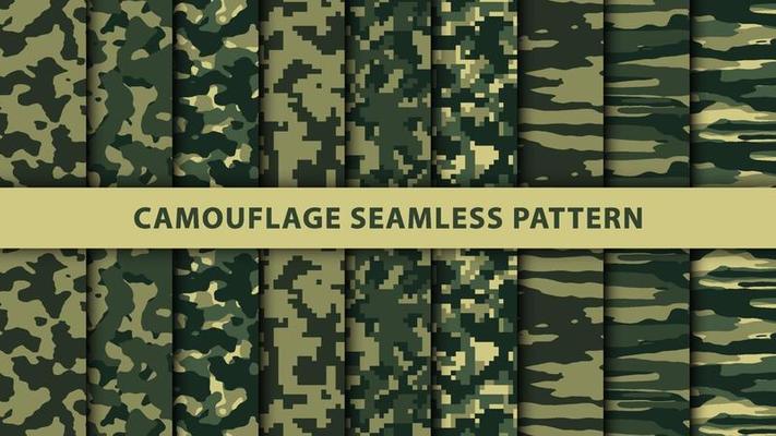 Military and army camouflage seamless pattern