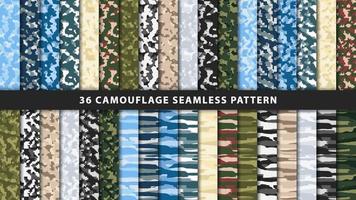 Collection military and army camouflage seamless pattern vector