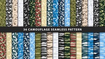 Collection military and army camouflage seamless pattern vector