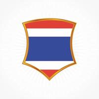 Thailand flag vector wit shield frame