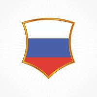 Rusia bandera vector ingenio escudo marco