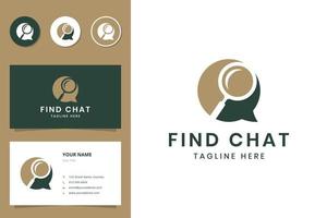 find chat negative space logo design vector